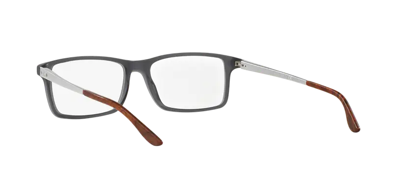 Ralph Lauren Uomo RL6128 5510 Montature da vista Acetato Grigio Trasparente Squadrata Normale miniatura 3