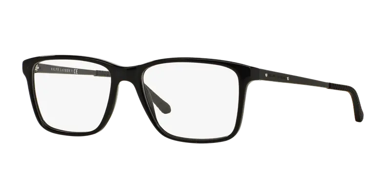 Ralph Lauren Uomo RL6133 5001 Montature da vista Acetato Nero Trasparente Squadrata Normale