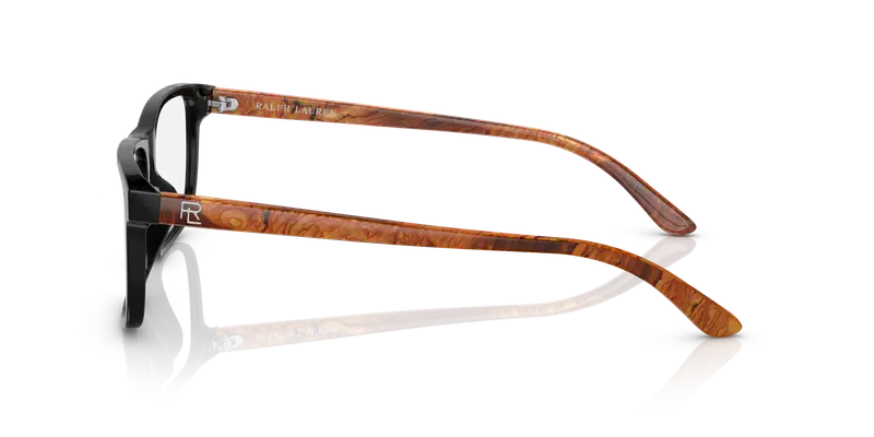 Ralph Lauren Uomo RL6225U 5398 Montature da vista Acetato Nero Trasparente Squadrata Normale miniatura 3