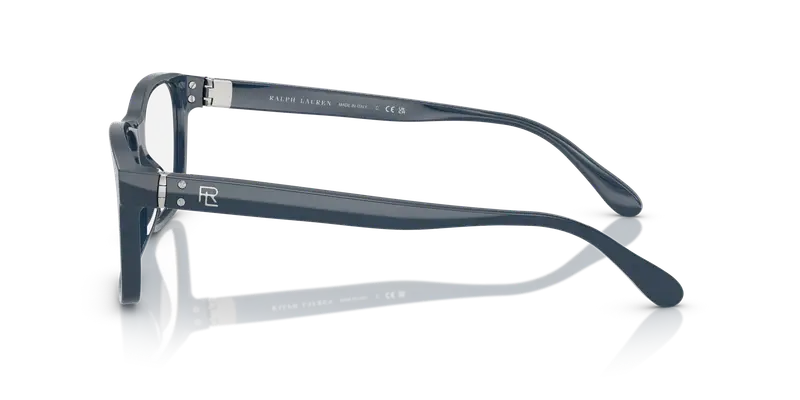 Ralph Lauren Uomo RL6240U 5377 Montature da vista Acetato Blu Trasparente Squadrata Normale miniatura 3