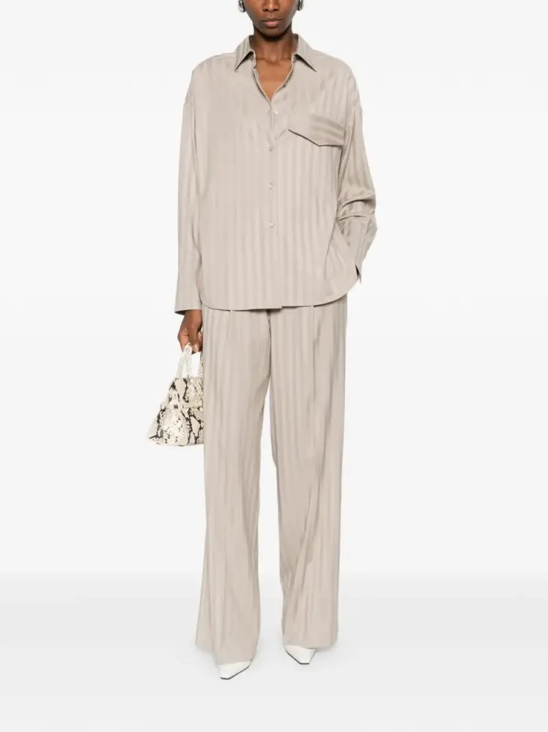 Rame Pantaloni beige a strisce miniatura 2