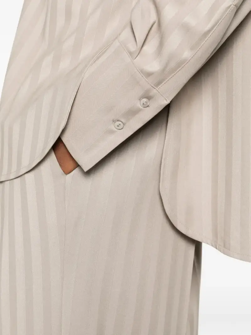 Rame Pantaloni beige a strisce miniatura 3