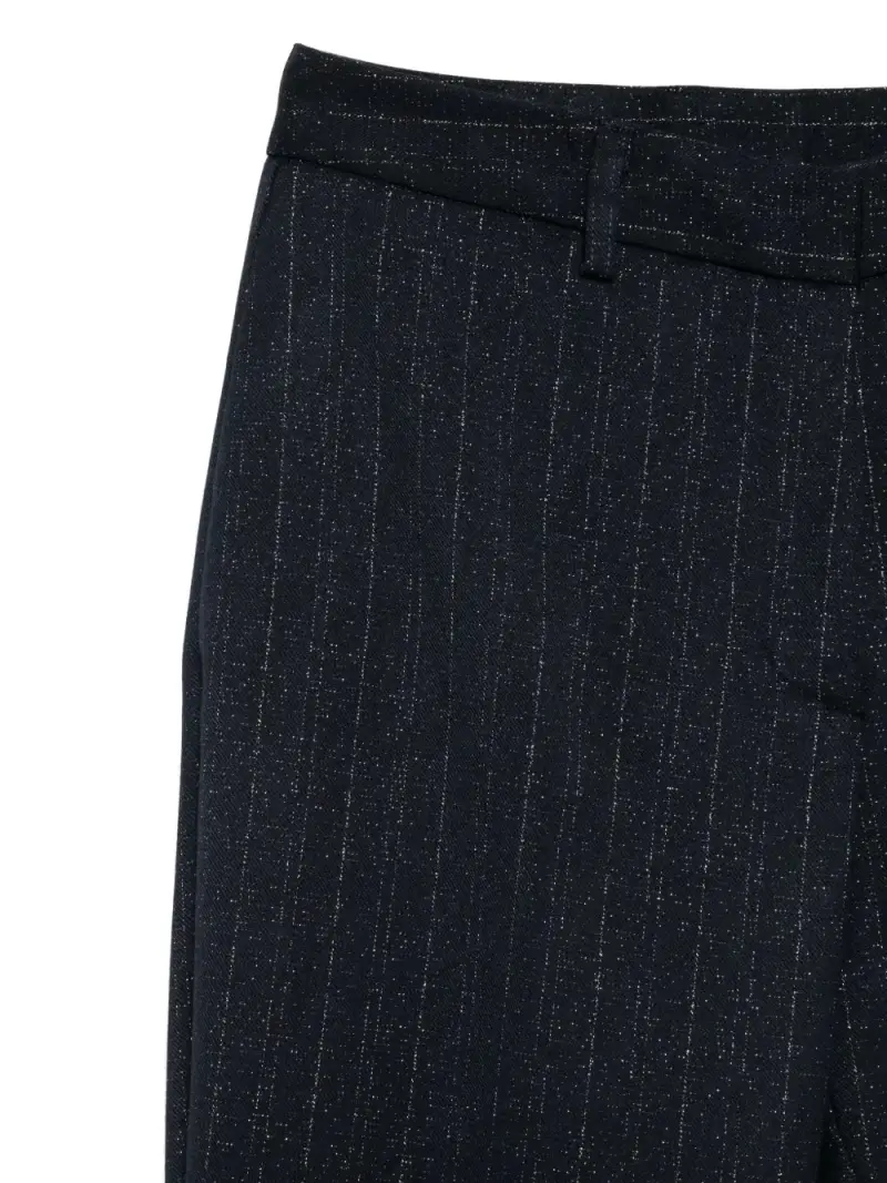 Rame Pantaloni Uomo Blu con Motivo Gessato miniatura 2