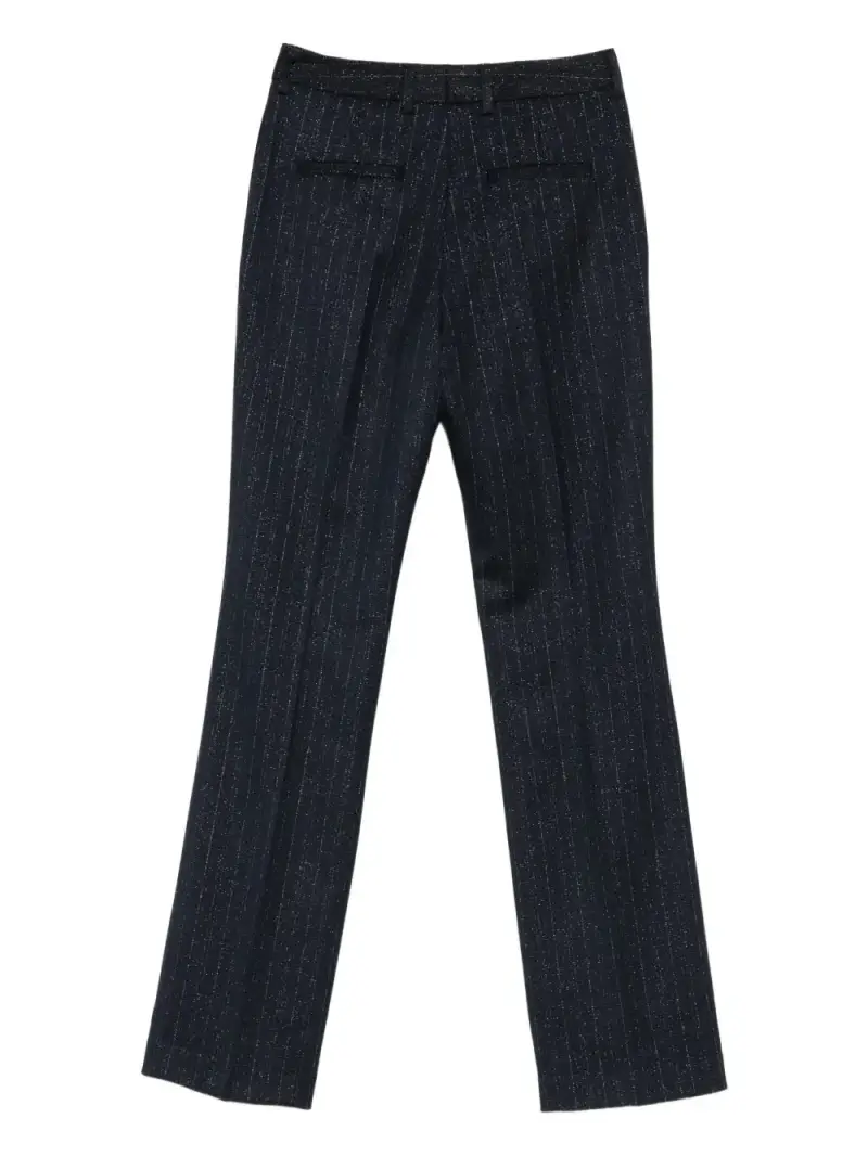 Rame Pantaloni Uomo Blu con Motivo Gessato miniatura 3