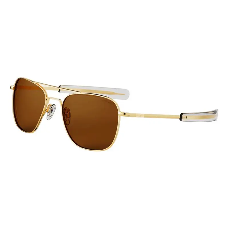 Randolph Engineering Unisex AF236 Gold 23k Occhiali da sole outlet Metallo Oro Marrone Squadrata Normale