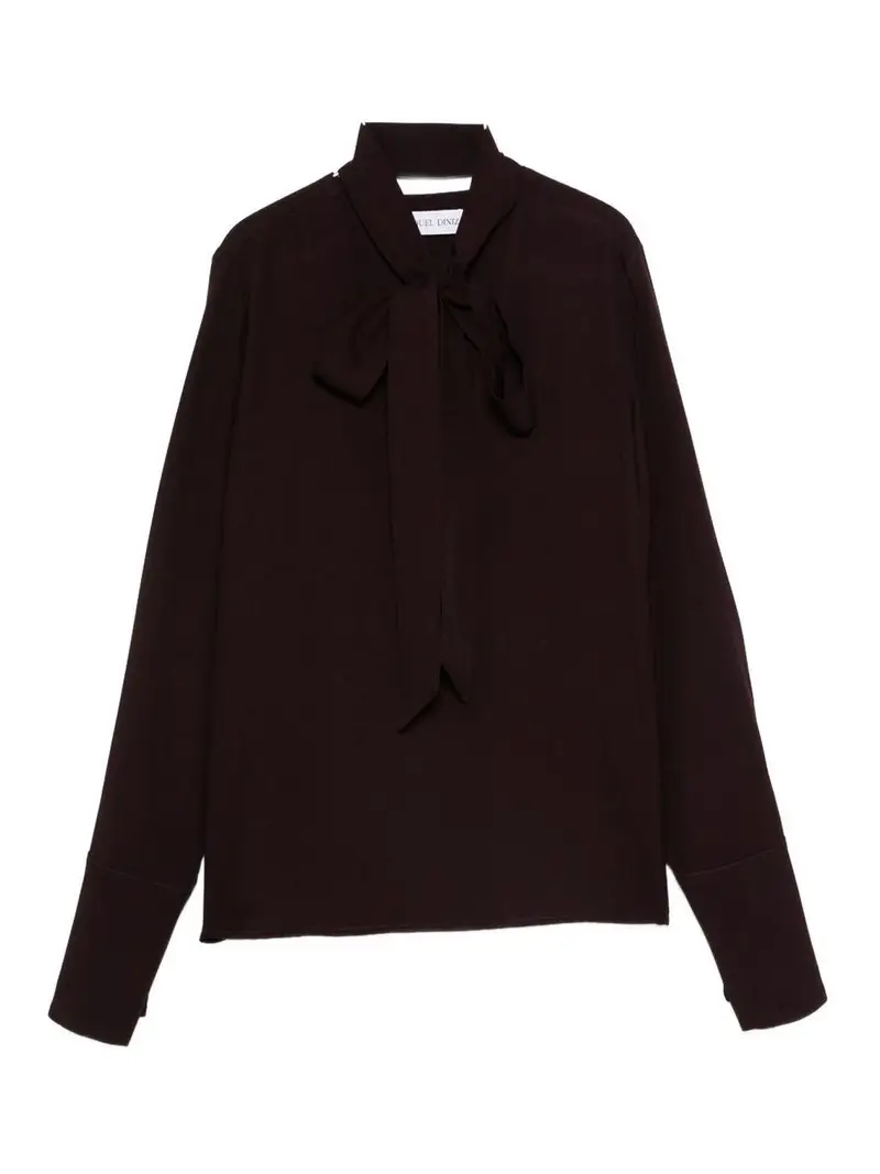 Blusa a maniche lunghe bordeautre Rosso Scuro