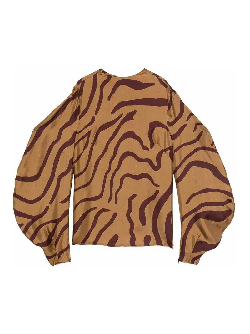 Seta zebra a maniche lunghe Animalier