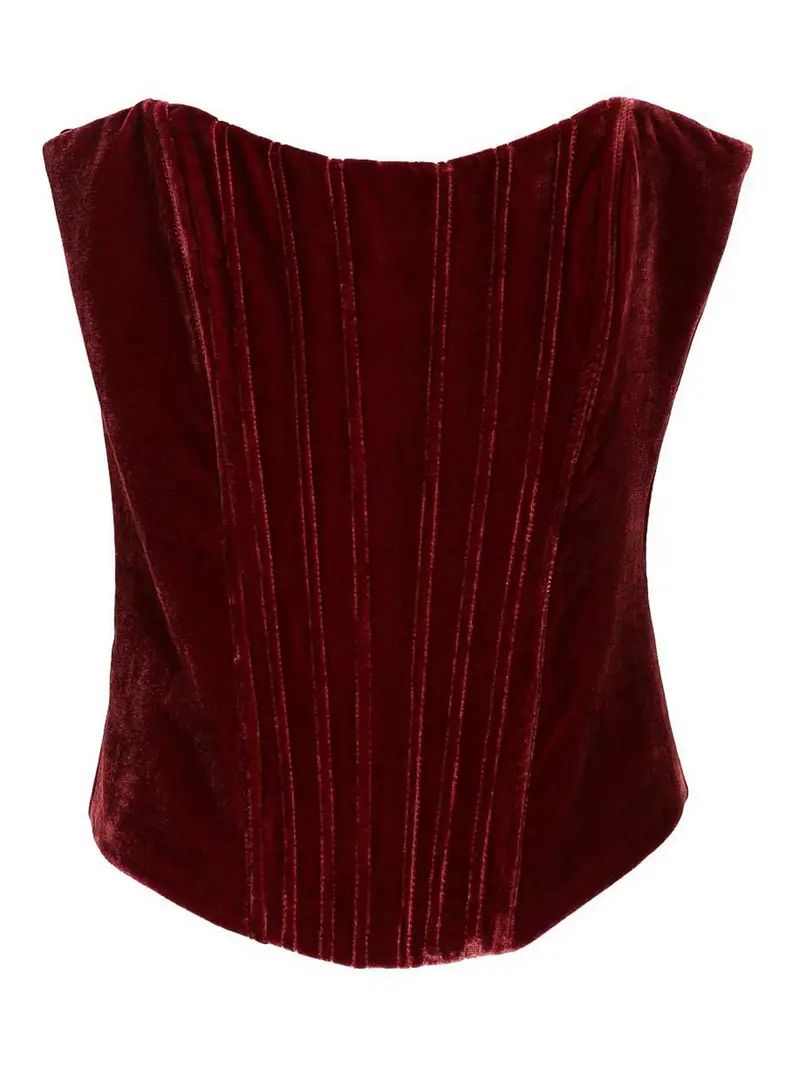 Top corsetto Rosso Scuro