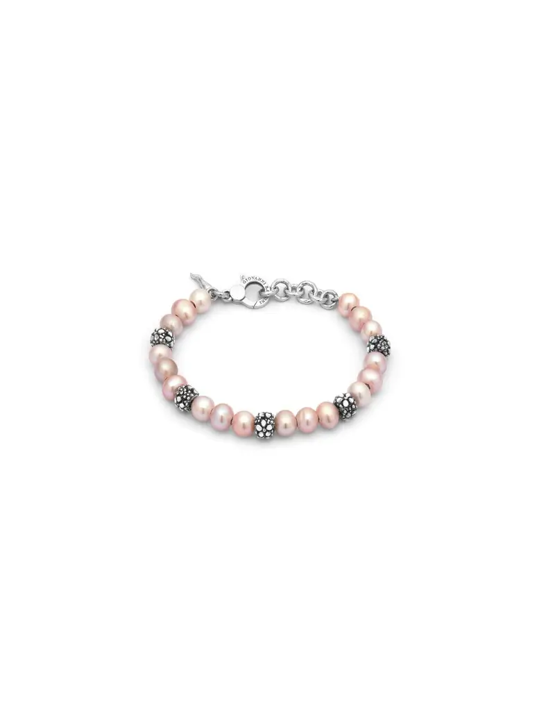 Bracciale GIOVANNI RASPINI Blossom in argento 925 e perle rosa naturali 11942