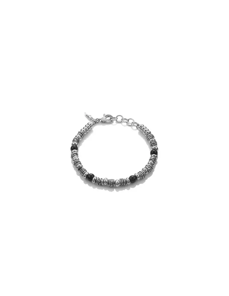 Bracciale Uomo GIOVANNI RASPINI Bond Piccolo in argento 925 e Onice 10696L