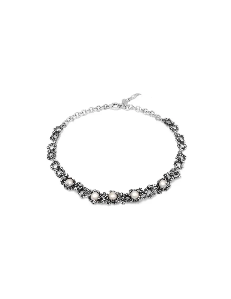 Collana GIOVANNI RASPINI Blossom in argento 925 con perle rosa naturali 11935