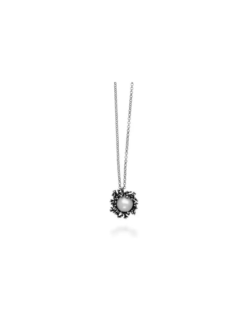Collana GIOVANNI RASPINI Pendente Anemone 10569 in argento 925 e perla naturale