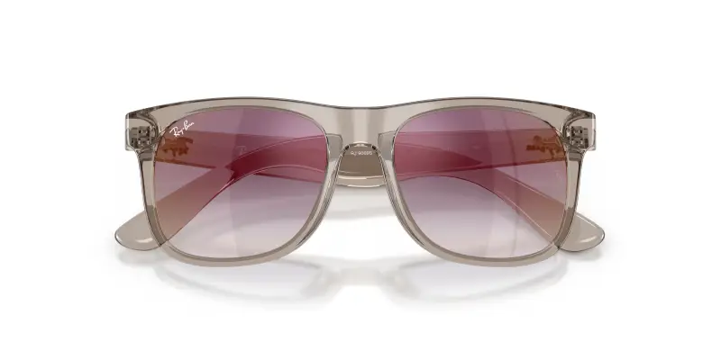 Bambino Ray - Ban RJ9069S JUNIOR JUSTIN 7224U0 Occhiali da sole Iniettato Grigio Grigio Squadrata Specchiate Sfumato miniatura 2