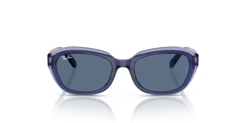 Bambino Ray - Ban RJ9081S 715980 Occhiali da sole Acetato Marrone Blu Geometrica Normale miniatura 3