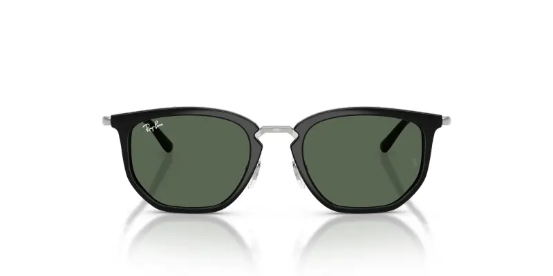 Bambino Ray - Ban RJ9085S 100/71 Occhiali da sole Nylon Nero Verde Geometrica Normale miniatura 3