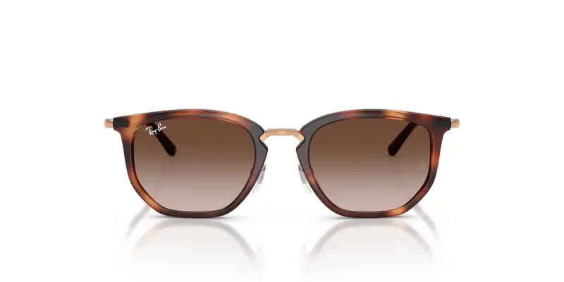 Bambino Ray - Ban RJ9085S 721913 Occhiali da sole Nylon Marrone Marrone Geometrica Normale Sfumato miniatura 3