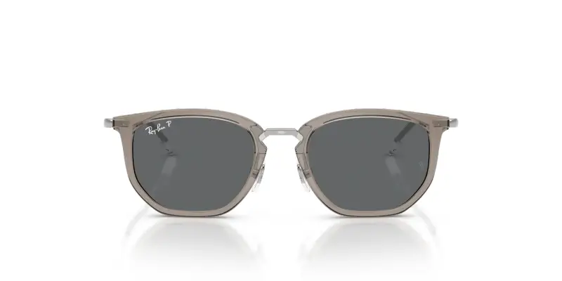 Bambino Ray - Ban RJ9085S 722081 Occhiali da sole Nylon Grigio Grigio Geometrica Polarizzata miniatura 3