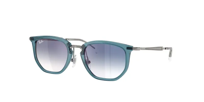 Bambino Ray - Ban RJ9085S 7222U0 Occhiali da sole Nylon Blu Geometrica Specchiate Sfumato