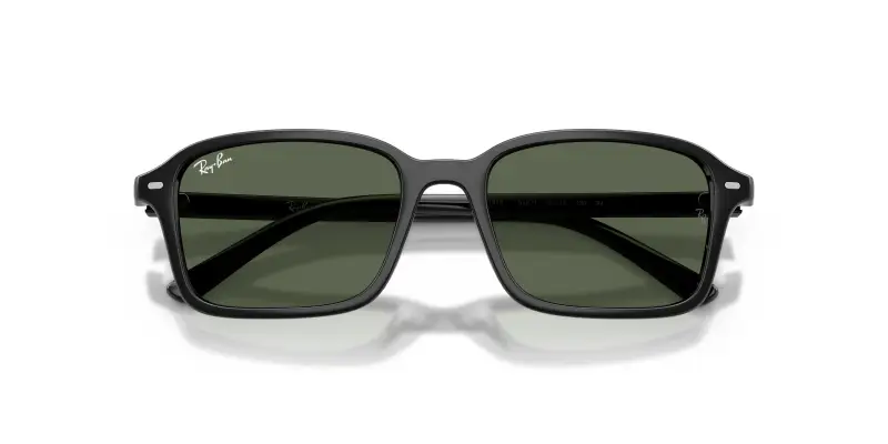 Bambino Ray - Ban RJ9131S 100/71 Occhiali da sole Nylon Nero Verde Squadrata Normale miniatura 2