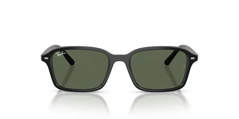 Bambino Ray - Ban RJ9131S 100/71 Occhiali da sole Nylon Nero Verde Squadrata Normale miniatura 3