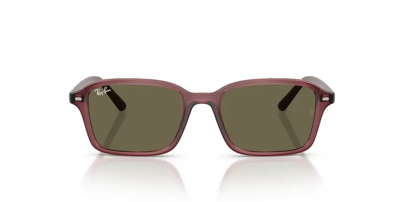 Bambino Ray - Ban RJ9131S 7197/3 Occhiali da sole Nylon Viola Marrone Squadrata Normale miniatura 3