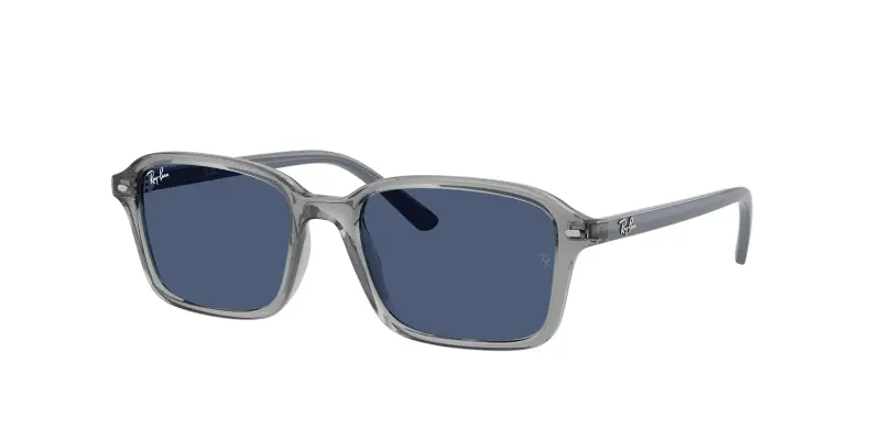 Bambino Ray - Ban RJ9131S 719880 Occhiali da sole Nylon Grigio Blu Squadrata Normale