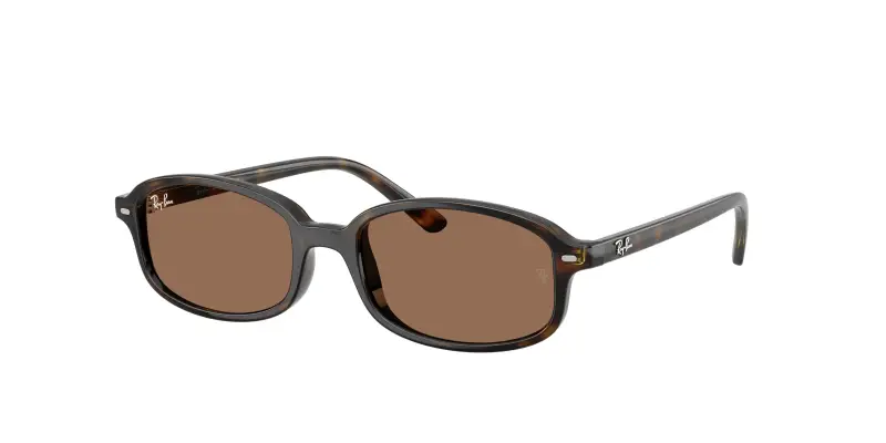 Bambino Ray - Ban RJ9132S 152/73 Occhiali da sole Nylon Tartaruga Marrone Geometrica Normale