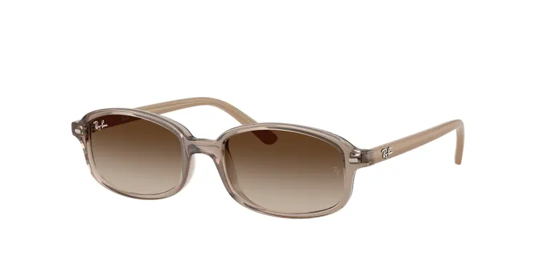 Bambino Ray - Ban RJ9132S 720013 Occhiali da sole Nylon Marrone Marrone Geometrica Normale Sfumato