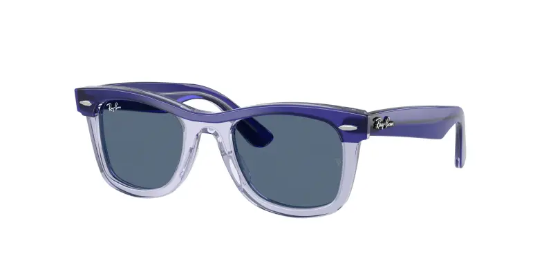 Bambino Ray - Ban RJ9140S 721280 Occhiali da sole Acetato Blu Blu Squadrata Normale