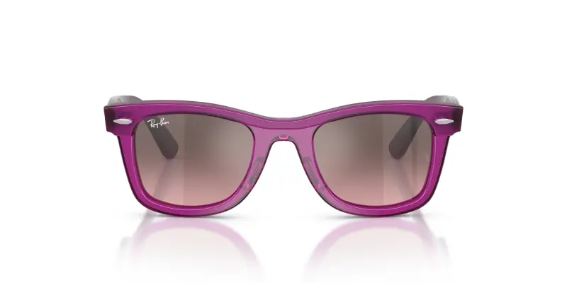 Bambino Ray - Ban RJ9140S 72147E Occhiali da sole Acetato Viola Rosa Squadrata Normale Sfumato miniatura 3