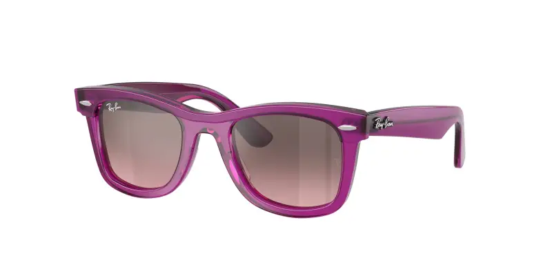 Bambino Ray - Ban RJ9140S 72147E Occhiali da sole Acetato Viola Rosa Squadrata Normale Sfumato