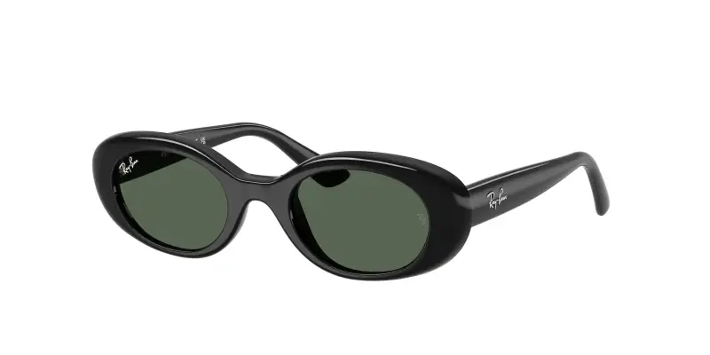 Bambino Ray - Ban RJ9141S 100/71 Occhiali da sole Iniettato Nero Verde Rotonda Normale