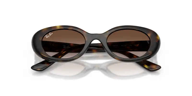Bambino Ray - Ban RJ9141S 152/13 Occhiali da sole Iniettato Tartaruga Marrone Rotonda Normale Sfumato miniatura 2