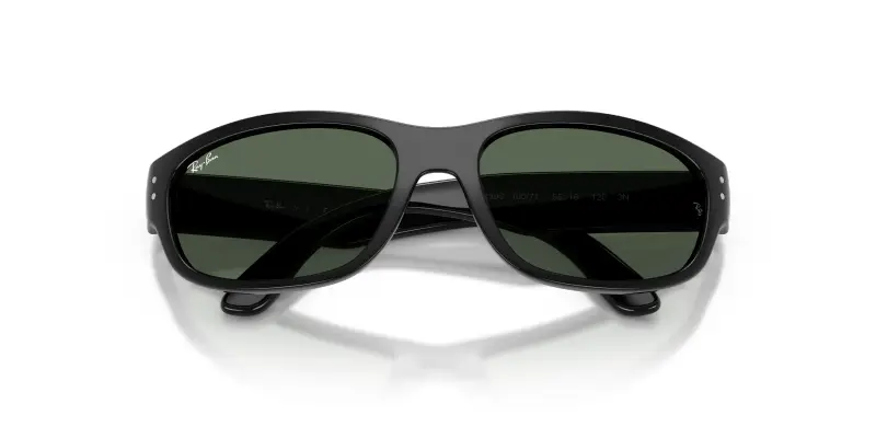 Bambino Ray - Ban RJ9189S 100/71 Occhiali da sole Iniettato Nero Verde Pillow Normale miniatura 2