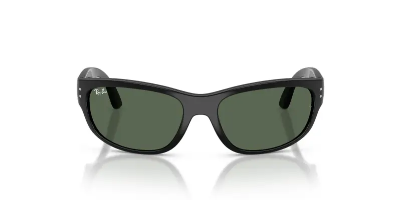 Bambino Ray - Ban RJ9189S 100/71 Occhiali da sole Iniettato Nero Verde Pillow Normale miniatura 3
