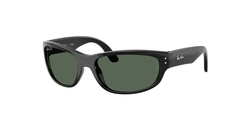 Bambino Ray - Ban RJ9189S 100/71 Occhiali da sole Iniettato Nero Verde Pillow Normale
