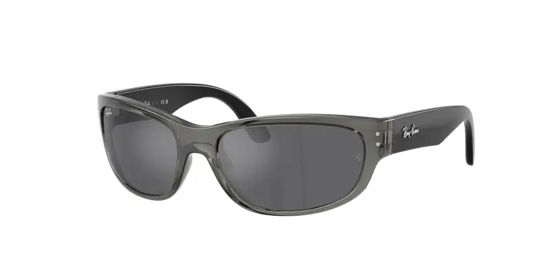 Bambino Ray - Ban RJ9189S 71956G Occhiali da sole Iniettato Grigio Grigio Pillow Specchiate