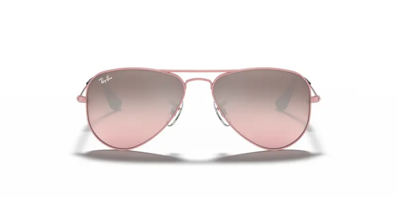 Bambino Ray - Ban RJ9506S JUNIOR AVIATOR 211/7E Occhiali da sole Metallo Rosa Rosa Pilot Normale Sfumato miniatura 3
