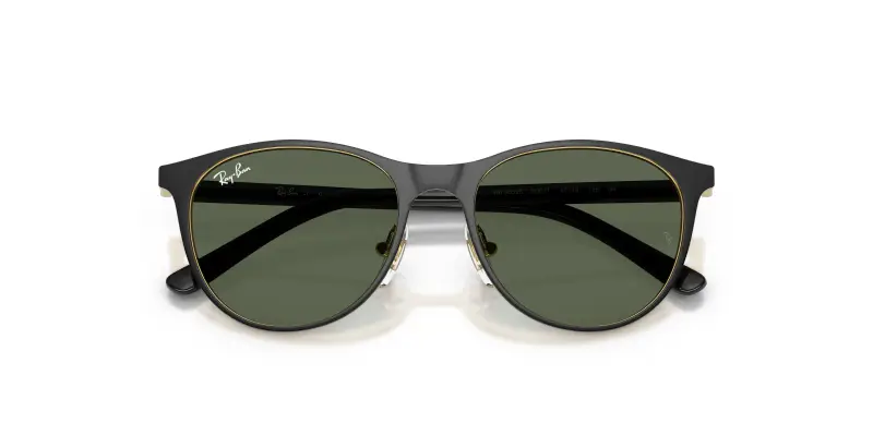 Bambino Ray - Ban RJ9552S 294/71 Occhiali da sole Metallo Nero Verde Pantos Normale miniatura 2