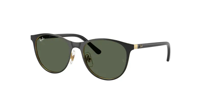 Bambino Ray - Ban RJ9552S 294/71 Occhiali da sole Metallo Nero Verde Pantos Normale