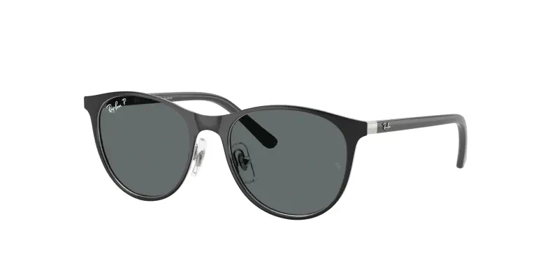Bambino Ray - Ban RJ9552S 295/81 Occhiali da sole Metallo Nero Grigio Pantos Polarizzata