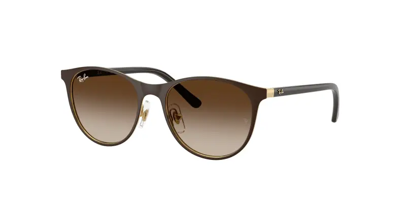 Bambino Ray - Ban RJ9552S 297/13 Occhiali da sole Metallo Marrone Marrone Pantos Normale Sfumato