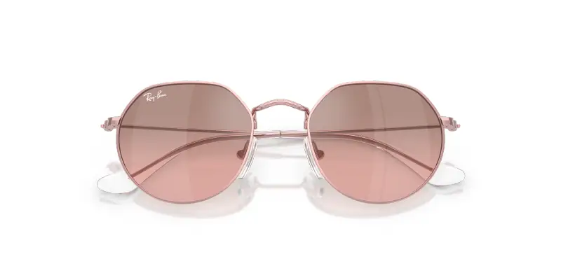 Bambino Ray - Ban RJ9565S JUNIOR JACK 304/7E Occhiali da sole Metallo Rosa Rosa Geometrica Normale Sfumato miniatura 2