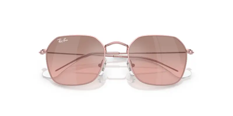 Bambino Ray - Ban RJ9594S 304/7E Occhiali da sole Metallo Rosa Rosa Geometrica Normale Sfumato miniatura 2