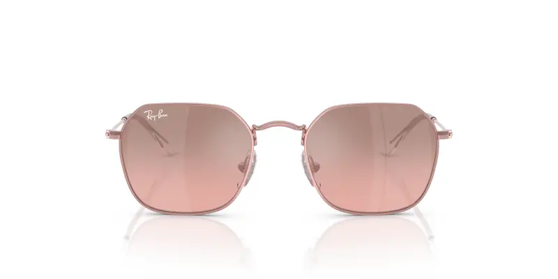 Bambino Ray - Ban RJ9594S 304/7E Occhiali da sole Metallo Rosa Rosa Geometrica Normale Sfumato miniatura 3