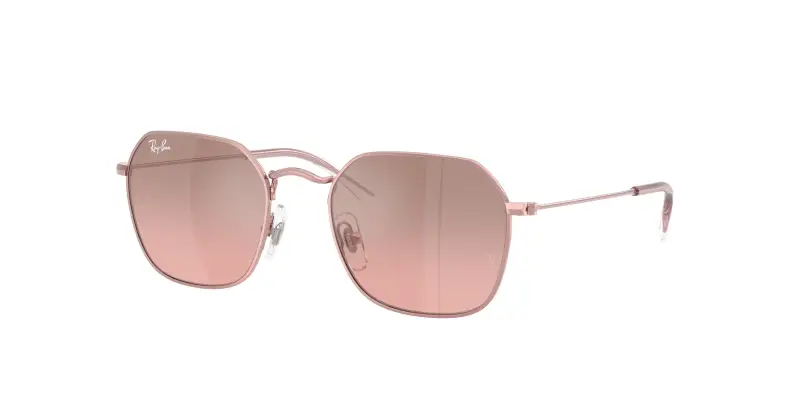Bambino Ray - Ban RJ9594S 304/7E Occhiali da sole Metallo Rosa Rosa Geometrica Normale Sfumato