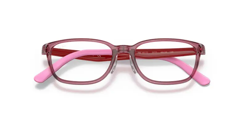 Bambino Ray - Ban RY1617D 3777 Montature da vista Iniettato Rosa Squadrata miniatura 2