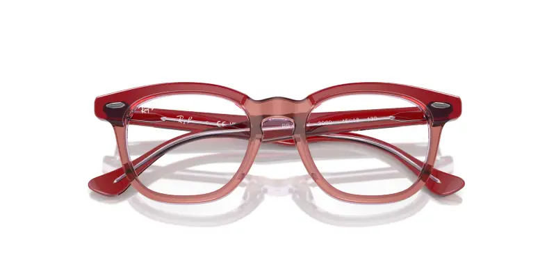 Bambino Ray - Ban RY9098V 3960 Montature da vista Acetato Rosso Squadrata miniatura 2