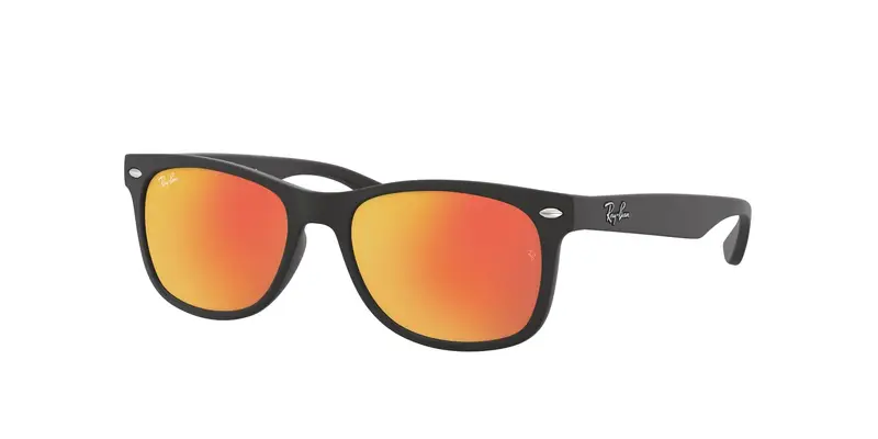 Ray - Ban Bambino RJ9052S JUNIOR NEW WAYFARER 100S6Q Occhiali da sole Iniettato Nero Marrone Squadrata Normale