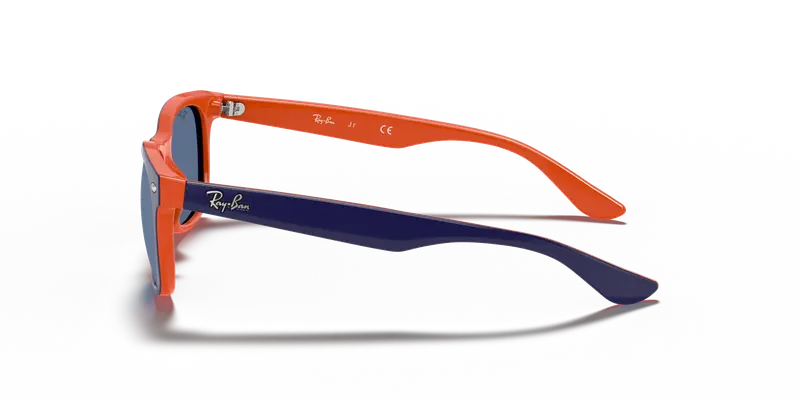 Ray - Ban Bambino RJ9052S JUNIOR NEW WAYFARER 178/80 Occhiali da sole Iniettato Blu Blu Squadrata Normale miniatura 3